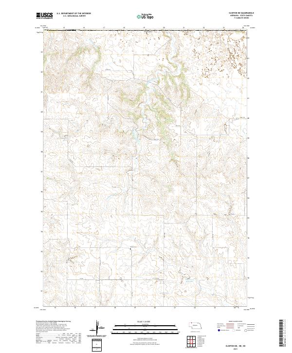 Clinton NE topographic map thumbnail