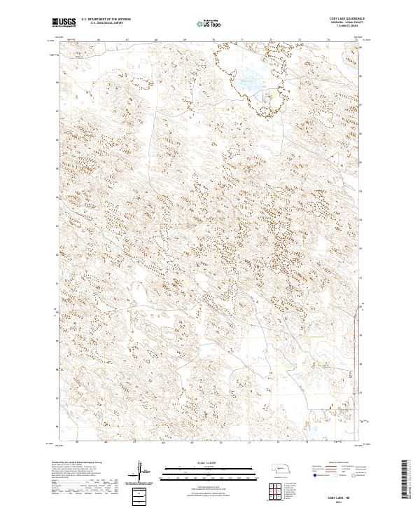 Cody Lake topographic map thumbnail
