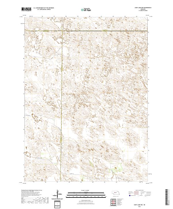 Cody Lake NW topographic map thumbnail
