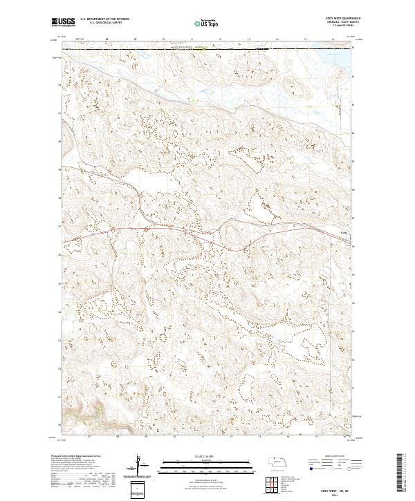 Cody West topographic map thumbnail