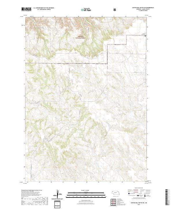 Coffee Mill Butte SW topographic map thumbnail