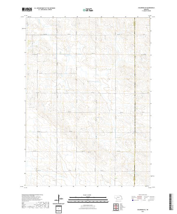 Coleridge SE topographic map thumbnail