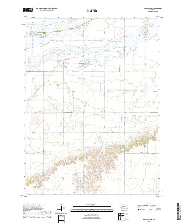 Columbus SW topographic map thumbnail