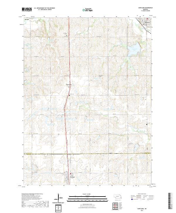 Cortland topographic map thumbnail