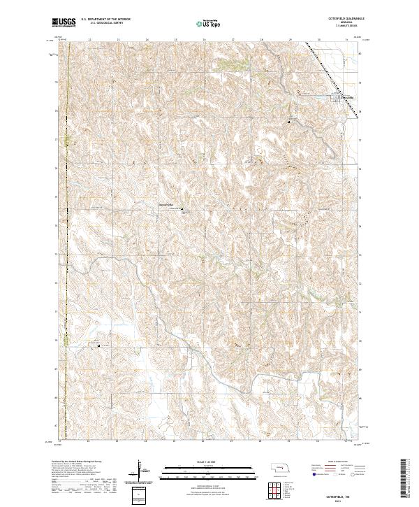 Cotesfield topographic map thumbnail