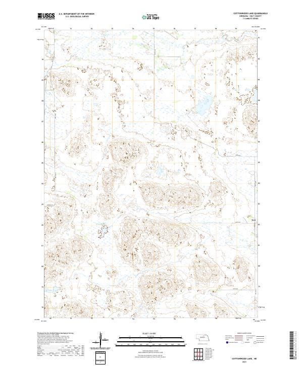 Cottonwood Lake topographic map thumbnail