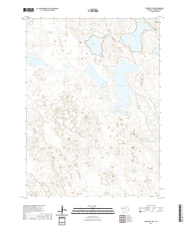 Crescent Lake topographic map thumbnail