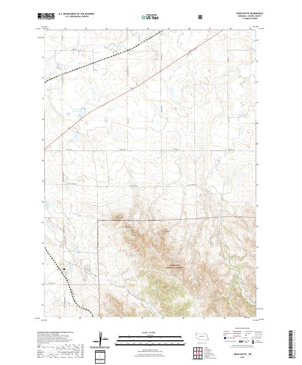 Crow Butte 2021 topographic map thumbnail