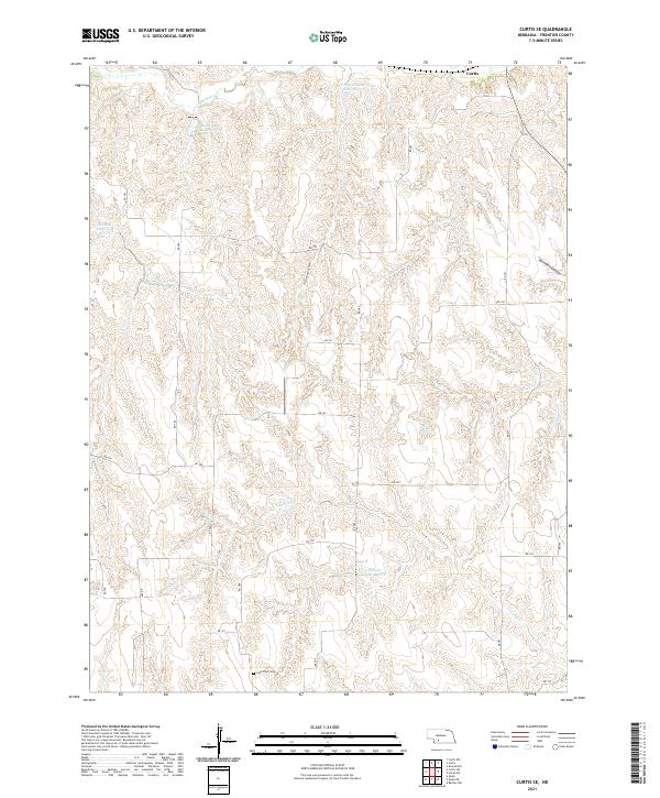 Curtis SE topographic map thumbnail