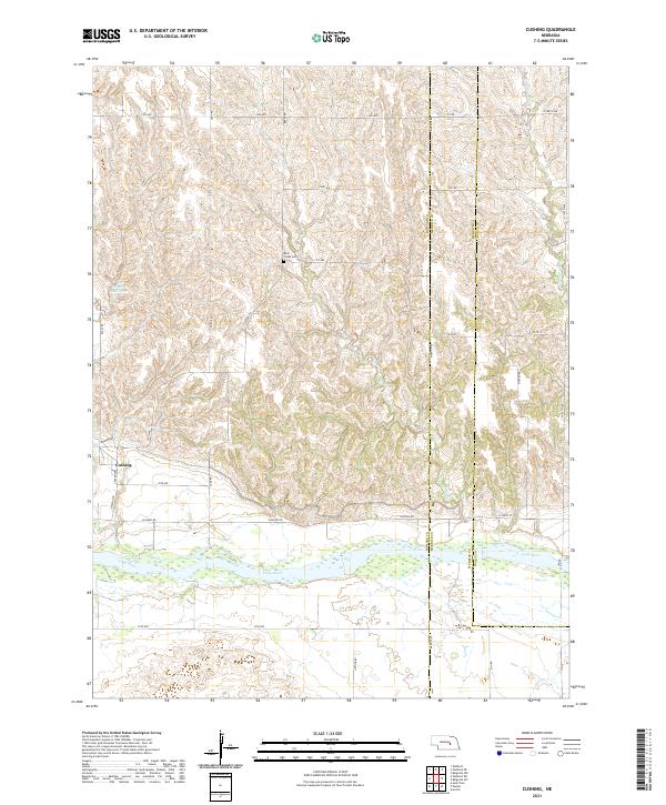 Cushing topographic map thumbnail