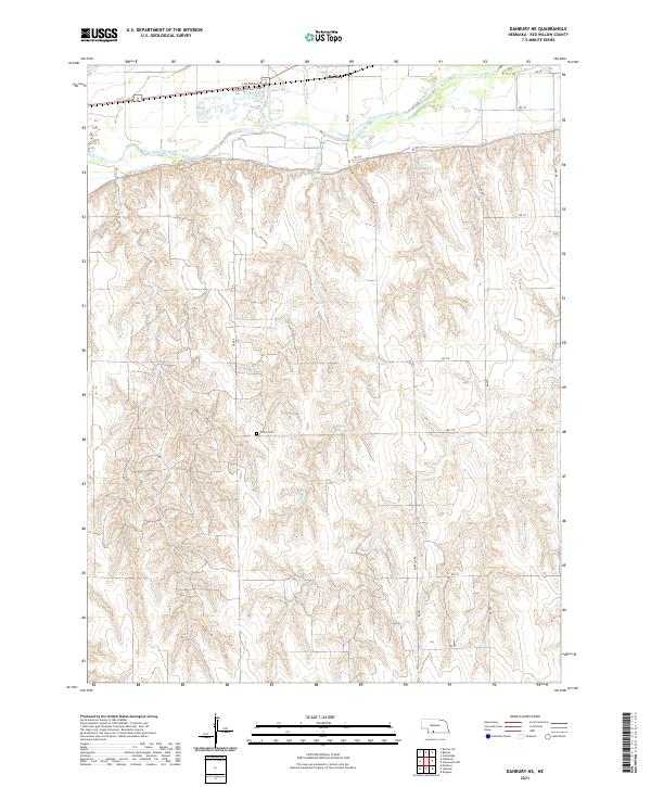 Danbury NE topographic map thumbnail