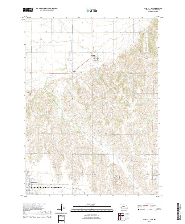David City East topographic map thumbnail