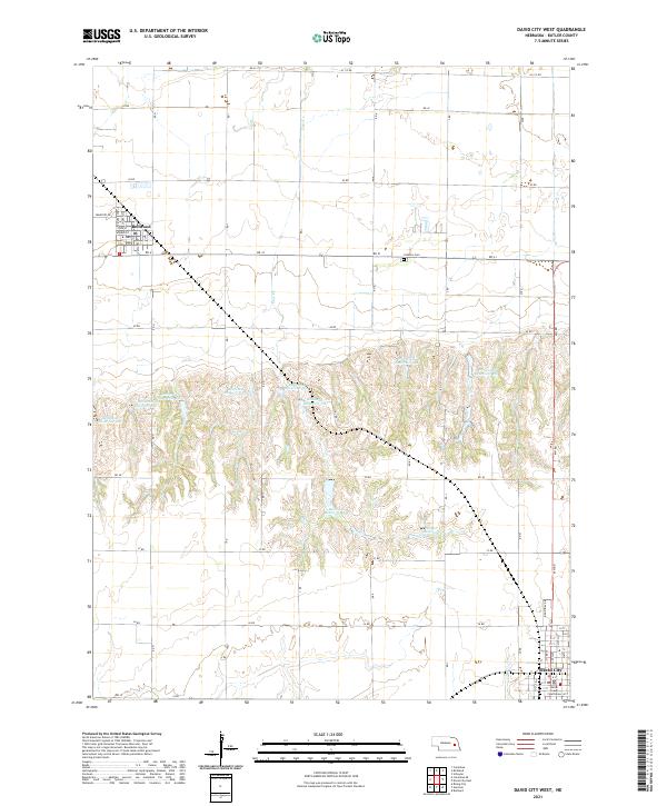 David City West topographic map thumbnail