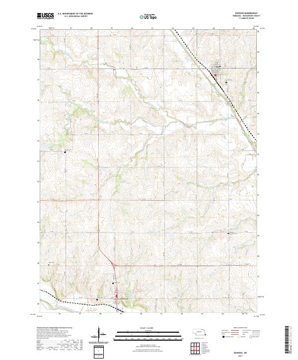 Dawson topographic map thumbnail