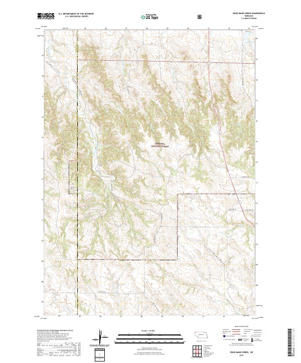 Dead Mans Creek topographic map thumbnail