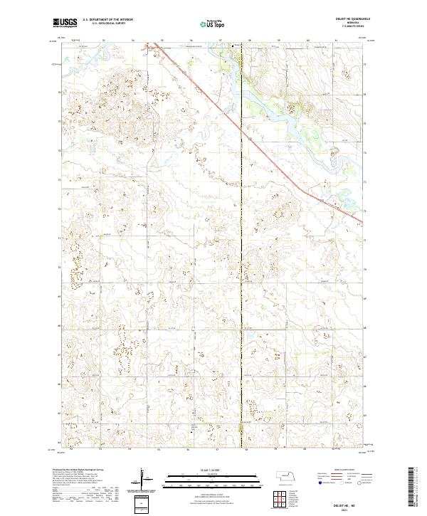 Deloit NE topographic map thumbnail