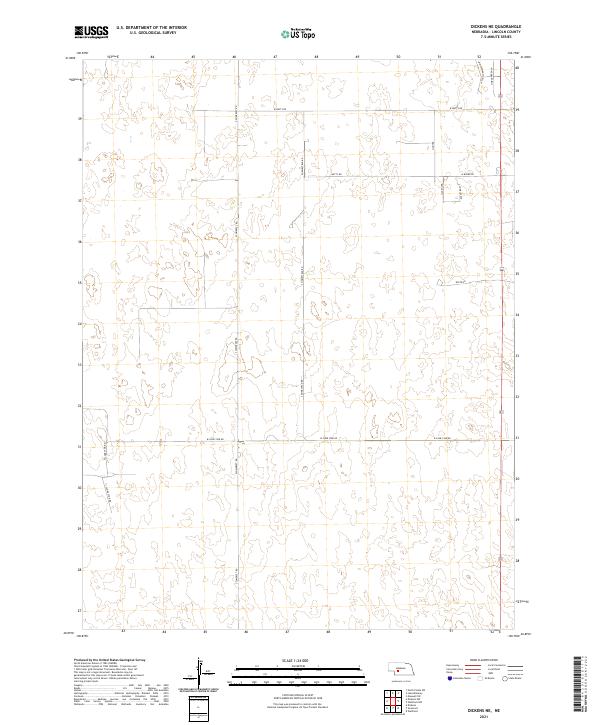 Dickens NE topographic map thumbnail