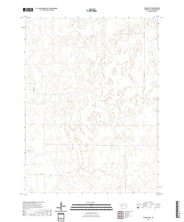 Dickens NW topographic map thumbnail