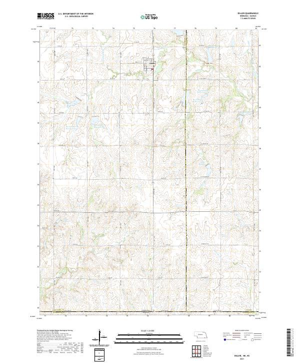 Diller topographic map thumbnail