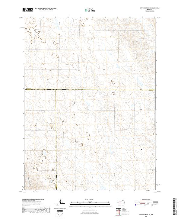 Dittons Creek NE topographic map thumbnail