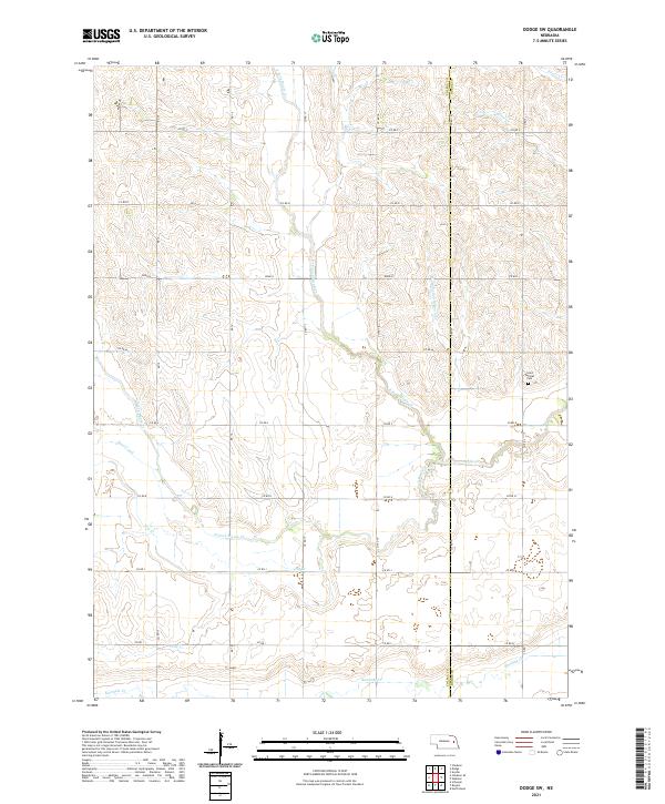 Dodge SW topographic map thumbnail