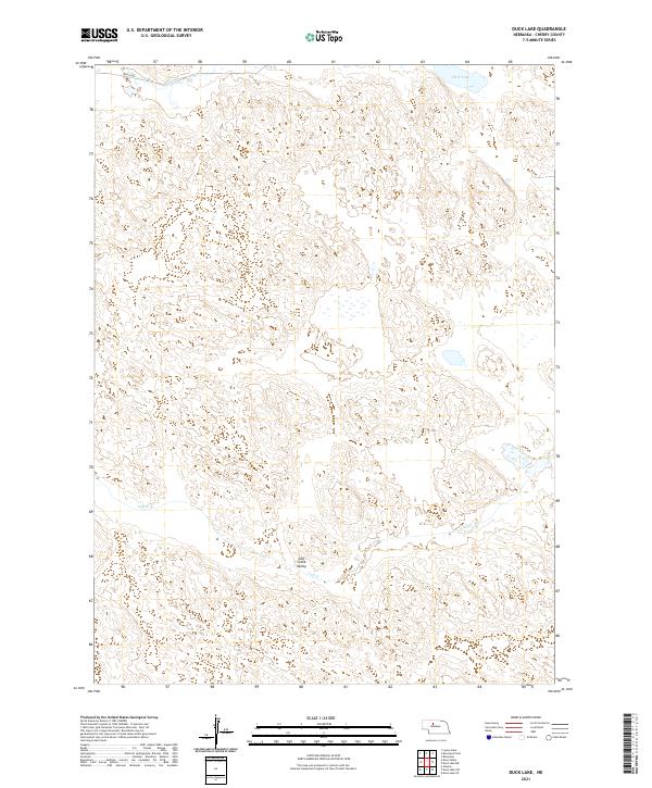 Duck Lake topographic map thumbnail