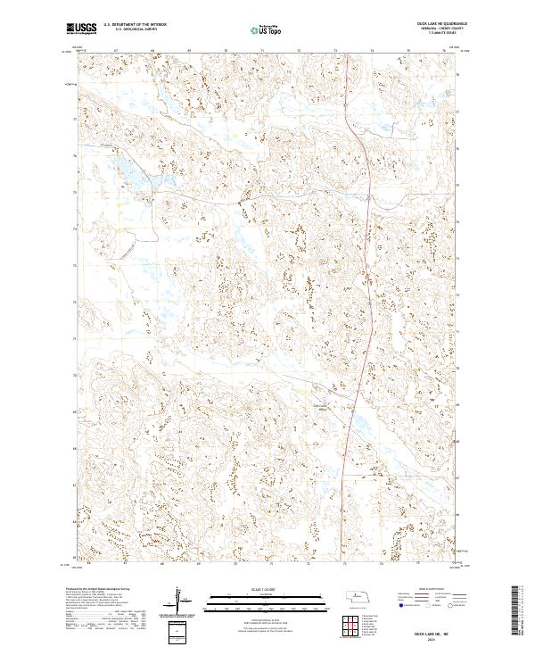 Duck Lake NE topographic map thumbnail