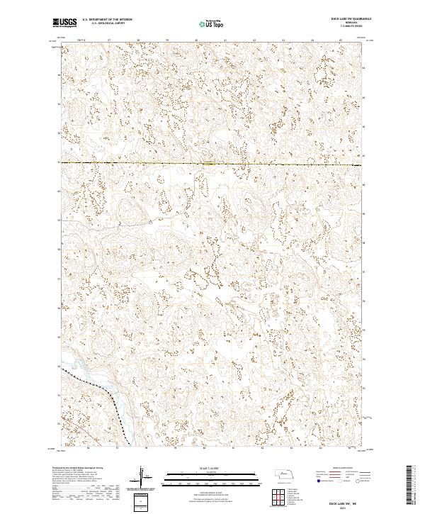 Duck Lake SW topographic map thumbnail