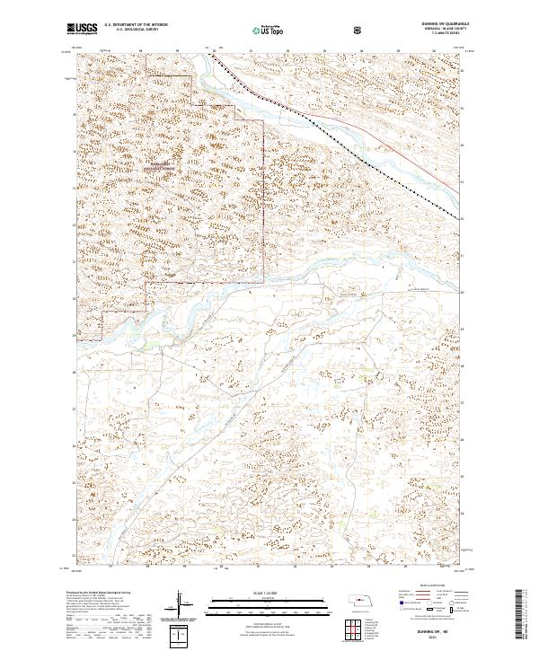 Dunning SW topographic map thumbnail