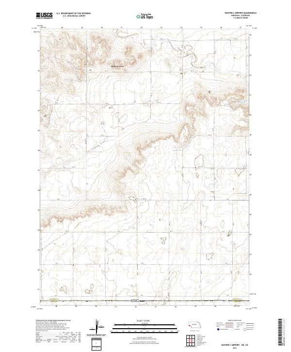 Easterly Airport topographic map thumbnail