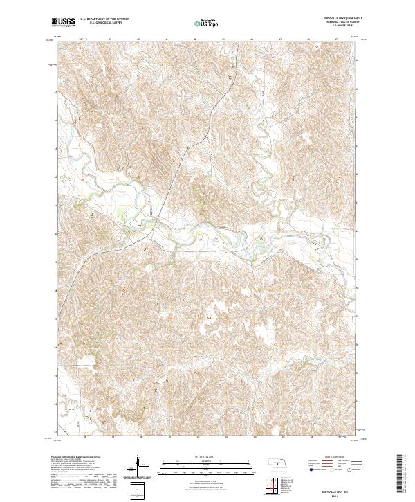 Eddyville NW topographic map thumbnail