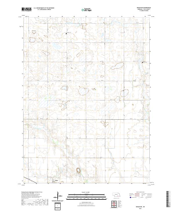Edgar NW topographic map thumbnail