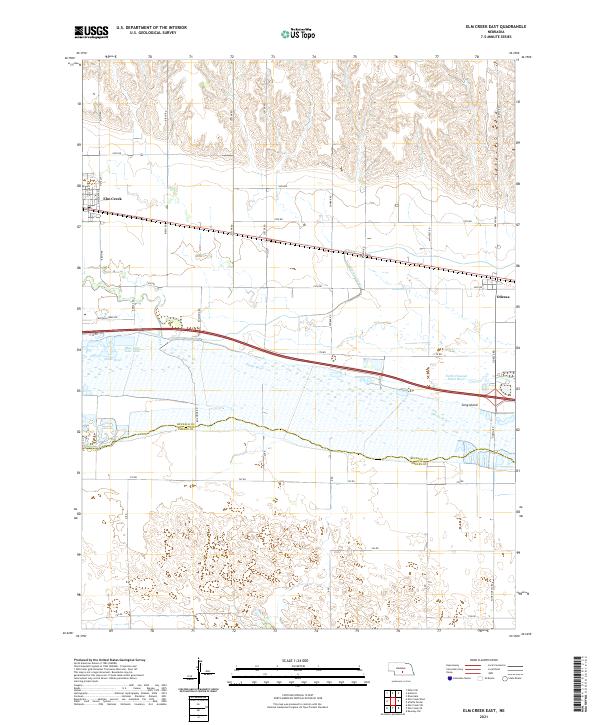Elm Creek East topographic map thumbnail