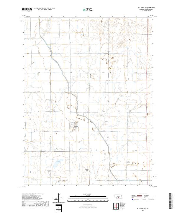 Elm Creek SW topographic map thumbnail