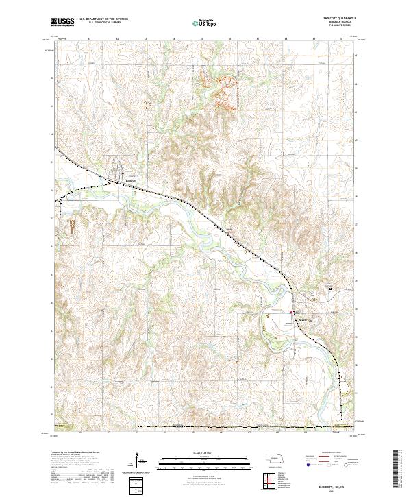 Endicott topographic map thumbnail