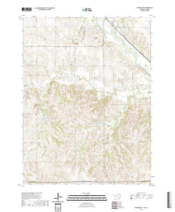 Fairbury SW topographic map thumbnail