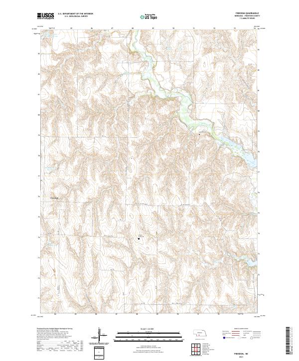 Freedom topographic map thumbnail