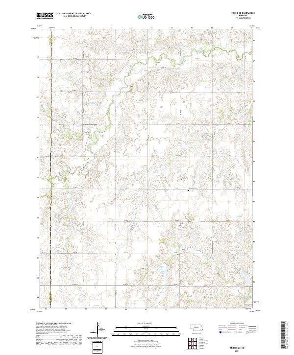 Friend SE topographic map thumbnail