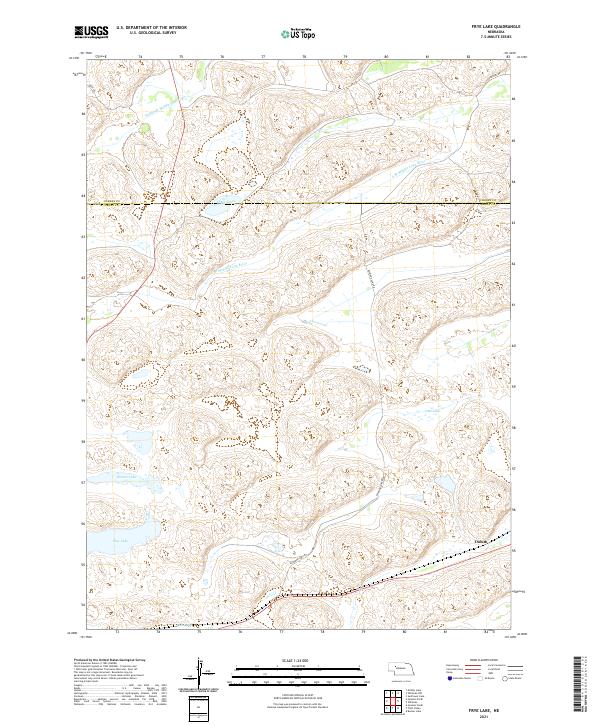 Frye Lake topographic map thumbnail