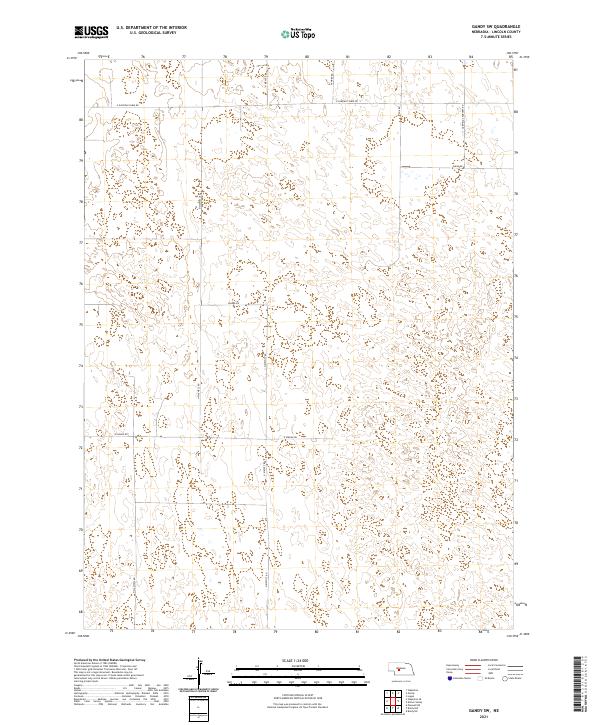 Gandy SW topographic map thumbnail