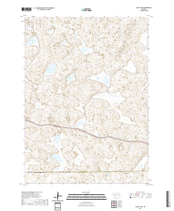 Gaunt Lake topographic map thumbnail