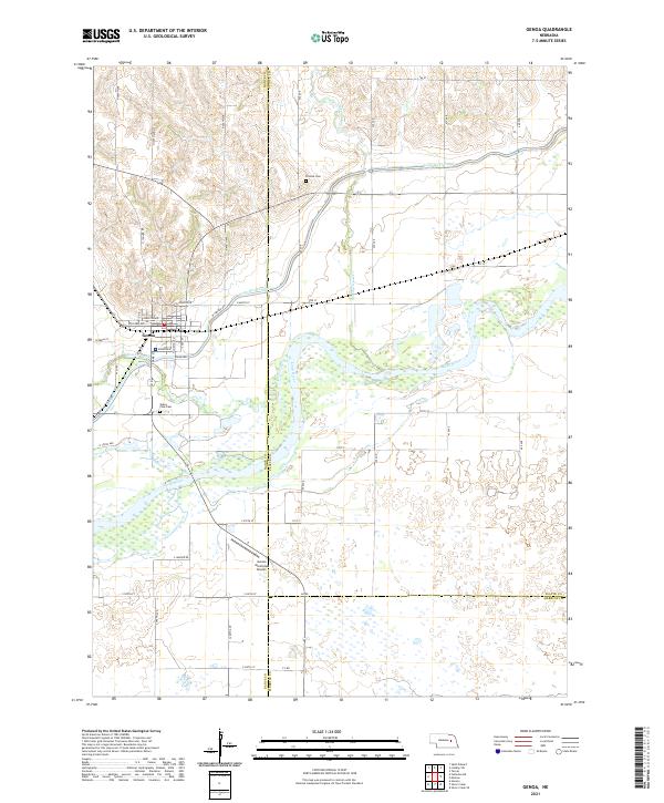 Genoa topographic map thumbnail
