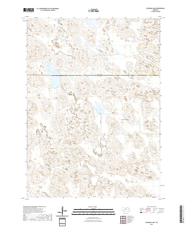 Goldman Lake topographic map thumbnail