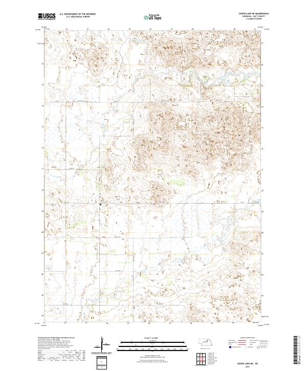Goose Lake NE topographic map thumbnail
