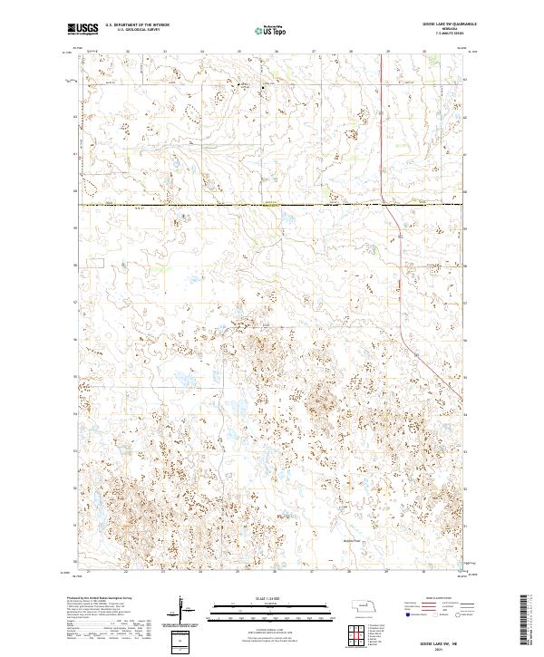 Goose Lake SW topographic map thumbnail
