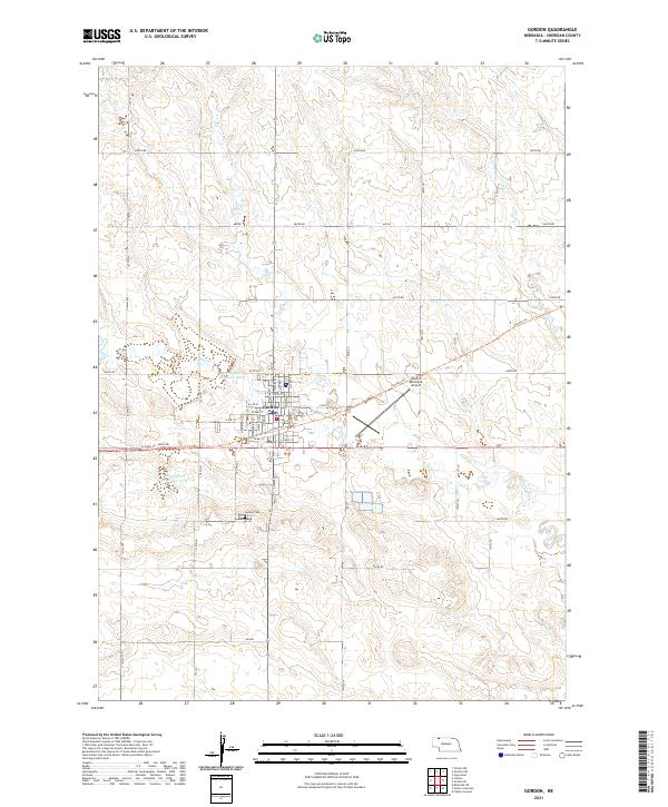 Gordon topographic map thumbnail