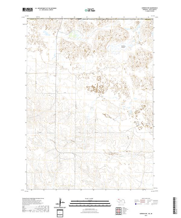 Gordon NW topographic map thumbnail