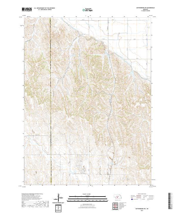 Gothenburg SW topographic map thumbnail