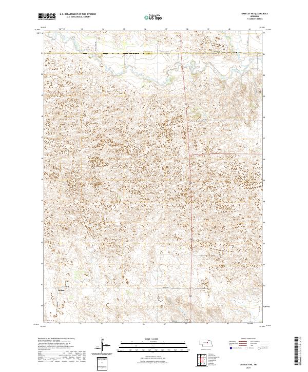 Greeley NE topographic map thumbnail