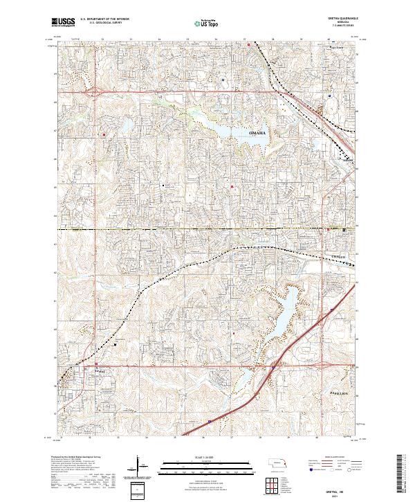 Gretna topographic map thumbnail